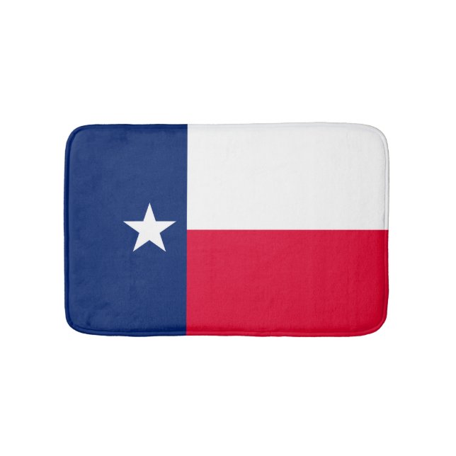 Texas State Flag Design Bath Mat (Front)