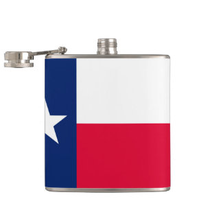 Texas State Flag Design Hip Flask