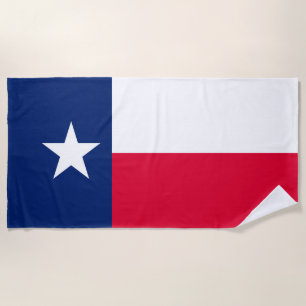 Texas State Flag Design on a Beach Towel