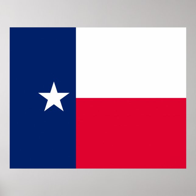 Texas State Flag Design Poster (Front)