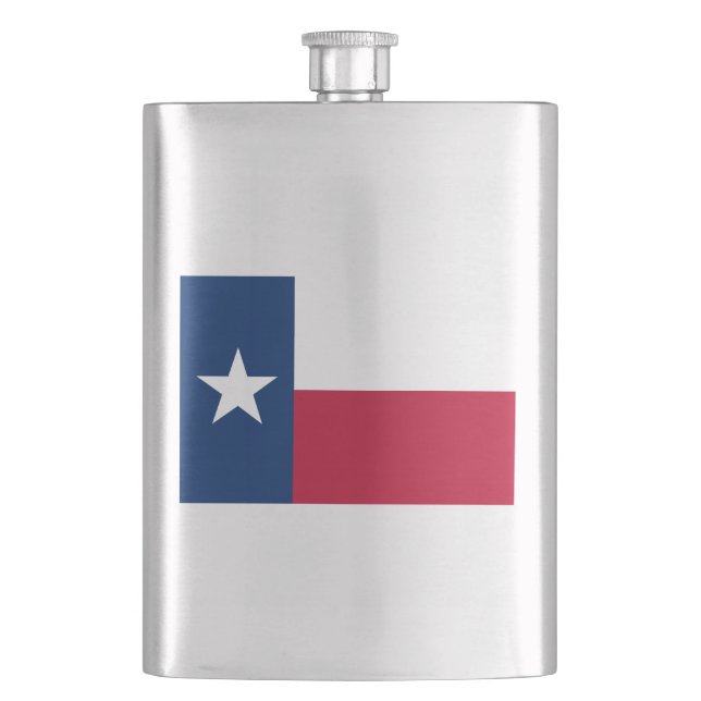 Texas State Flag Hip Flask (Front)