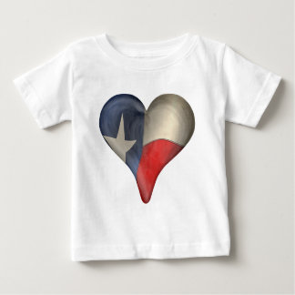 Texas State Flag In A Heart Baby T-Shirt