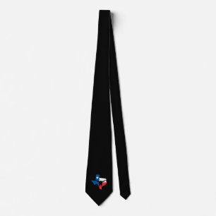 Texas State Flag Longhorn Silhouette Tie