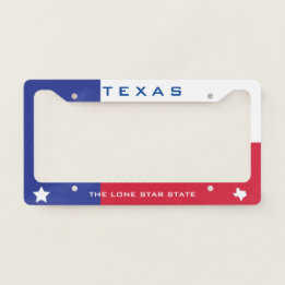 Texas State Flag Map Licence Plate Frame