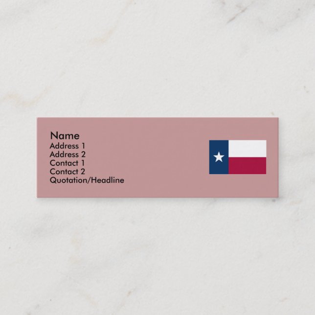 Texas State Flag Mini Business Card (Front)