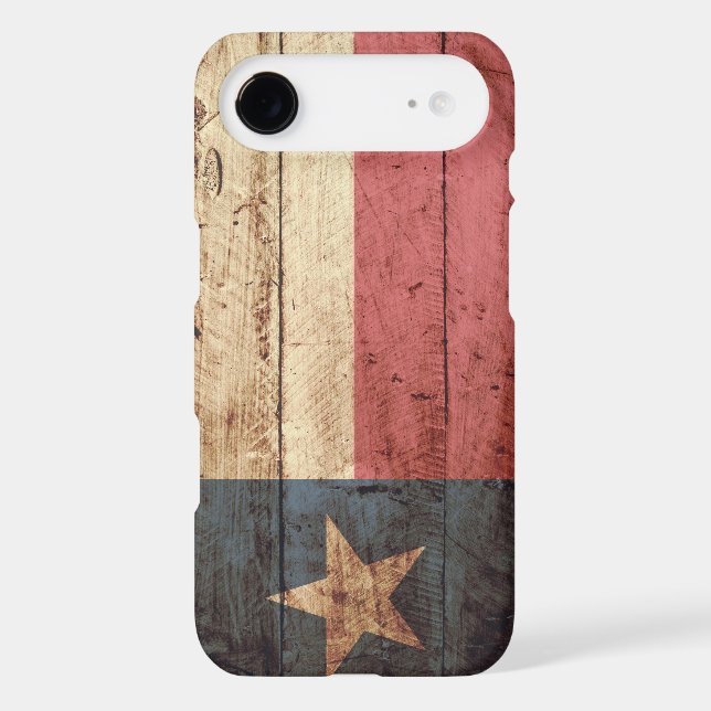 Texas State Flag on Old Wood Grain Case-Mate iPhone Case (Back)
