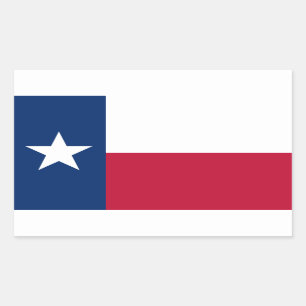 Texas State Flag Rectangular Sticker