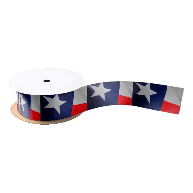 Texas State Flag Ribbon Satin Ribbon (Spool)