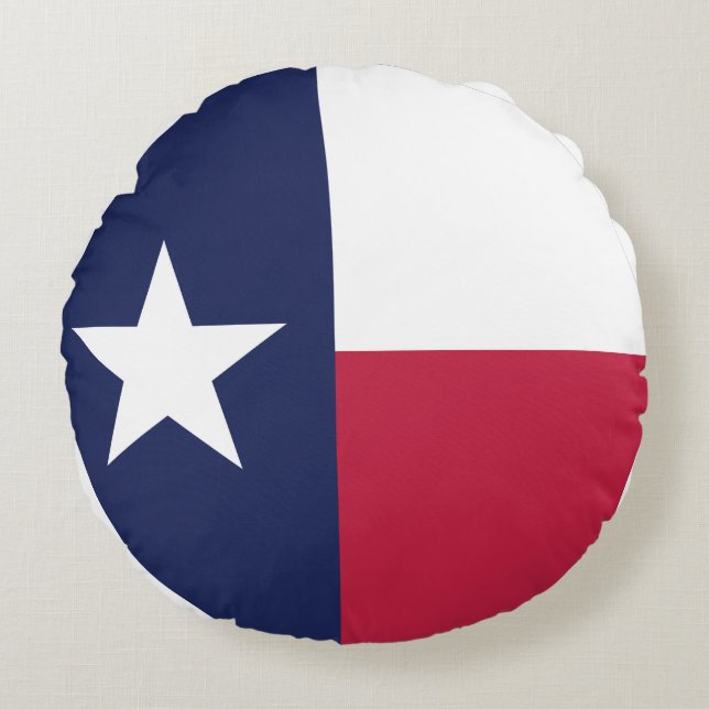 Texas State Flag Round Cushion (Front)