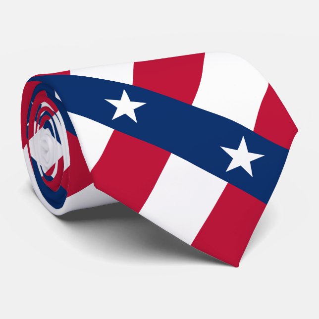 Texas State Flag Tie (Rolled)