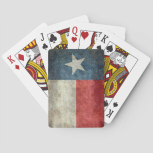 Texas state flag vintage retro style playing cards