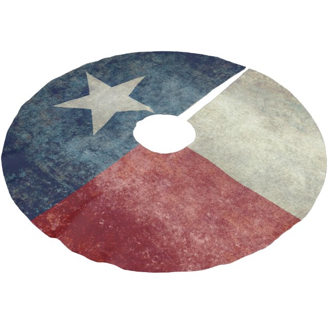 Texas state flag vintage retro style Tree Skirt (Angled)