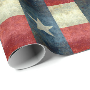 Texas state flag, Vintage retro version Wrapping Paper