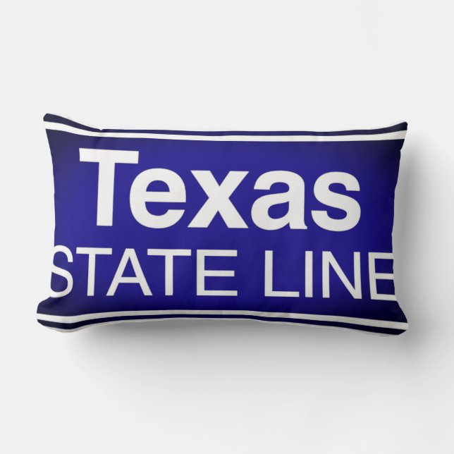 Texas State Line Pillow (Front)