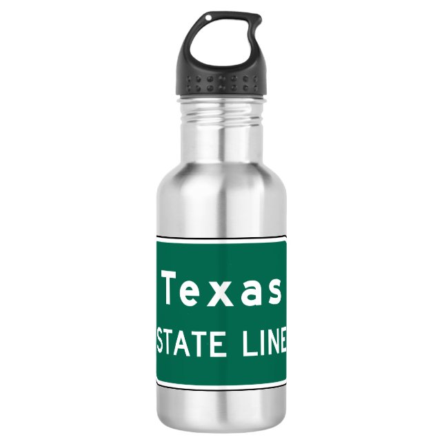 Texas State Line Road Sign 710 Ml Water Bottle (Front)