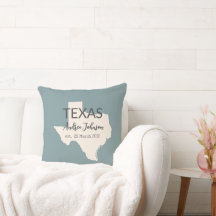 Texas State Map Custom Name and Date