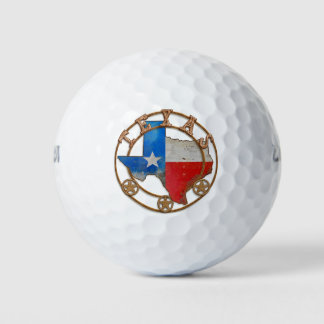 Texas State Map Flag Wrought Iron Barn Art Golf Balls