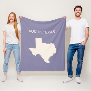 Texas State Map Home Decor Sherpa Blanket