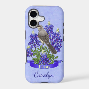 Texas State Mockingbird & Bluebonnet Flower