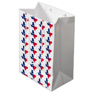 Texas State Outline and Flag Colours, Medium Gift Bag