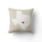 Texas State Pillow Faux Linen Personalised Heart