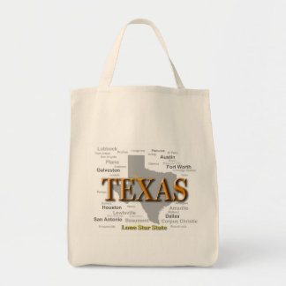 Texas State Pride Map Silhouette Tote Bag