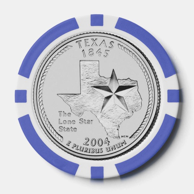 Texas State Quarter Poker Chips (Front)