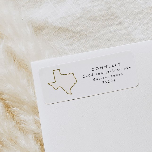 Texas State Return Address Labels (Texas state illustration return address labels.)