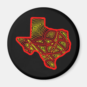 Texas State Scribbleprint Magnet