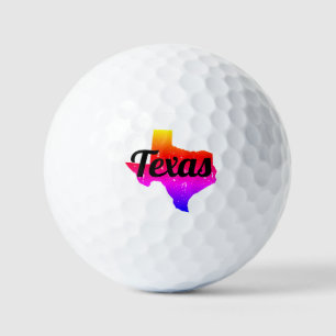 Texas state silhouette custom golf ball set gift