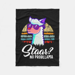 Texas State Test Day Llama Alpaca For Students Fleece Blanket