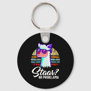 Texas State Test Day Llama Alpaca For Students Key Ring