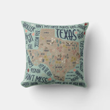 Texas State Themed Pillow