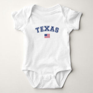 Texas State USA Flag Baby Bodysuit