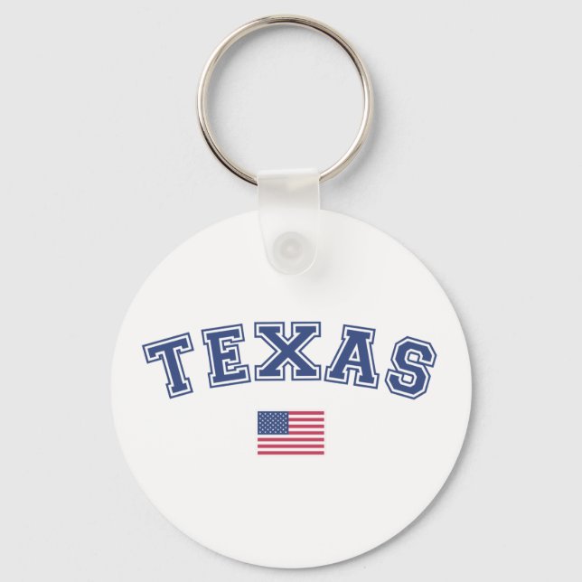 Texas State USA Flag Key Ring (Front)
