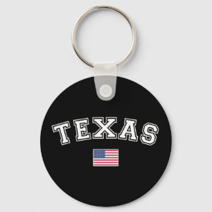 Texas State USA Flag Key Ring