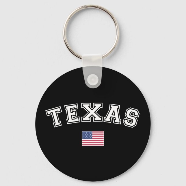 Texas State USA Flag Key Ring (Front)