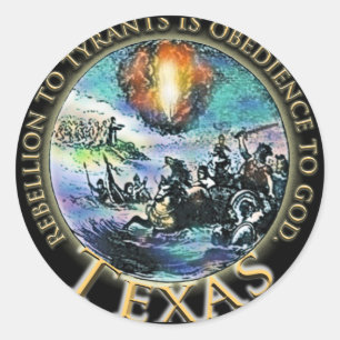 Texas Sticky Black Gold Classic Round Sticker