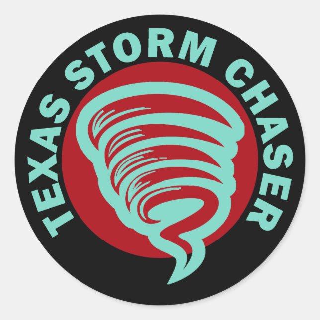 Texas Storm Chaser Classic Round Sticker (Front)