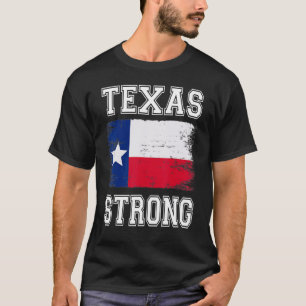 Texas Strong Pray For Texas Flag Map T-Shirt