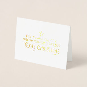 Texas Sunny and Bright Christmas Greeting Card