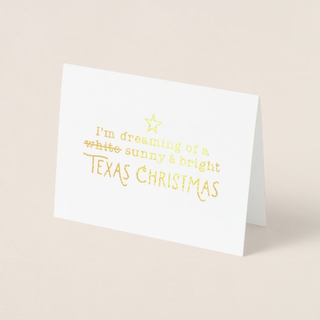 Texas Sunny and Bright Christmas Greeting Card (Front)