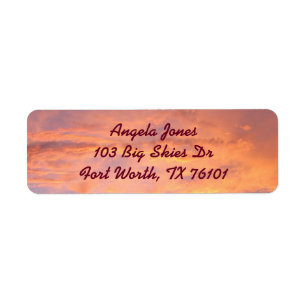 Texas Sunrise Return Address Label
