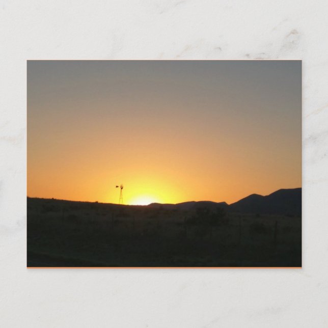 Texas sunset postcard (Front)