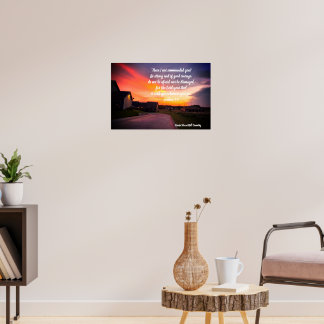 Texas Sunset Scripture Poster