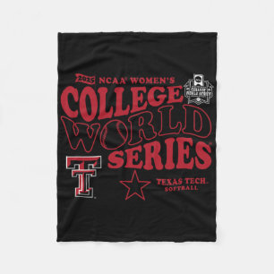 Texas Tech Red Raiders Wcws 2025 Softll Black  Fleece Blanket