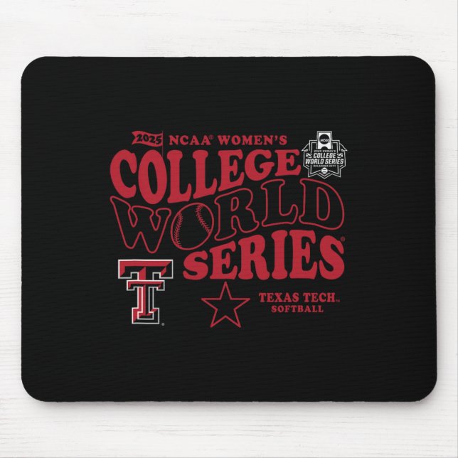 Texas Tech Red Raiders Wcws 2025 Softll Black  Mouse Pad (Front)