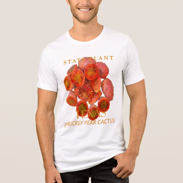 Texas Territory Plant Prickly Pear Cactus Tri-Blend Shirt (Front)