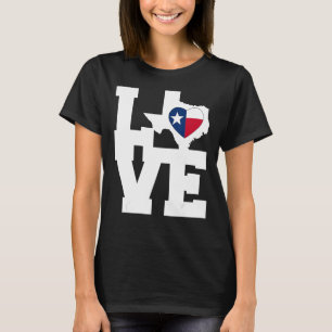 Texas Texas Love Map Flag Heart Graphic Tees Tx