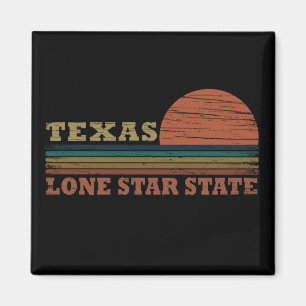 texas the lone star classic sunset style magnet